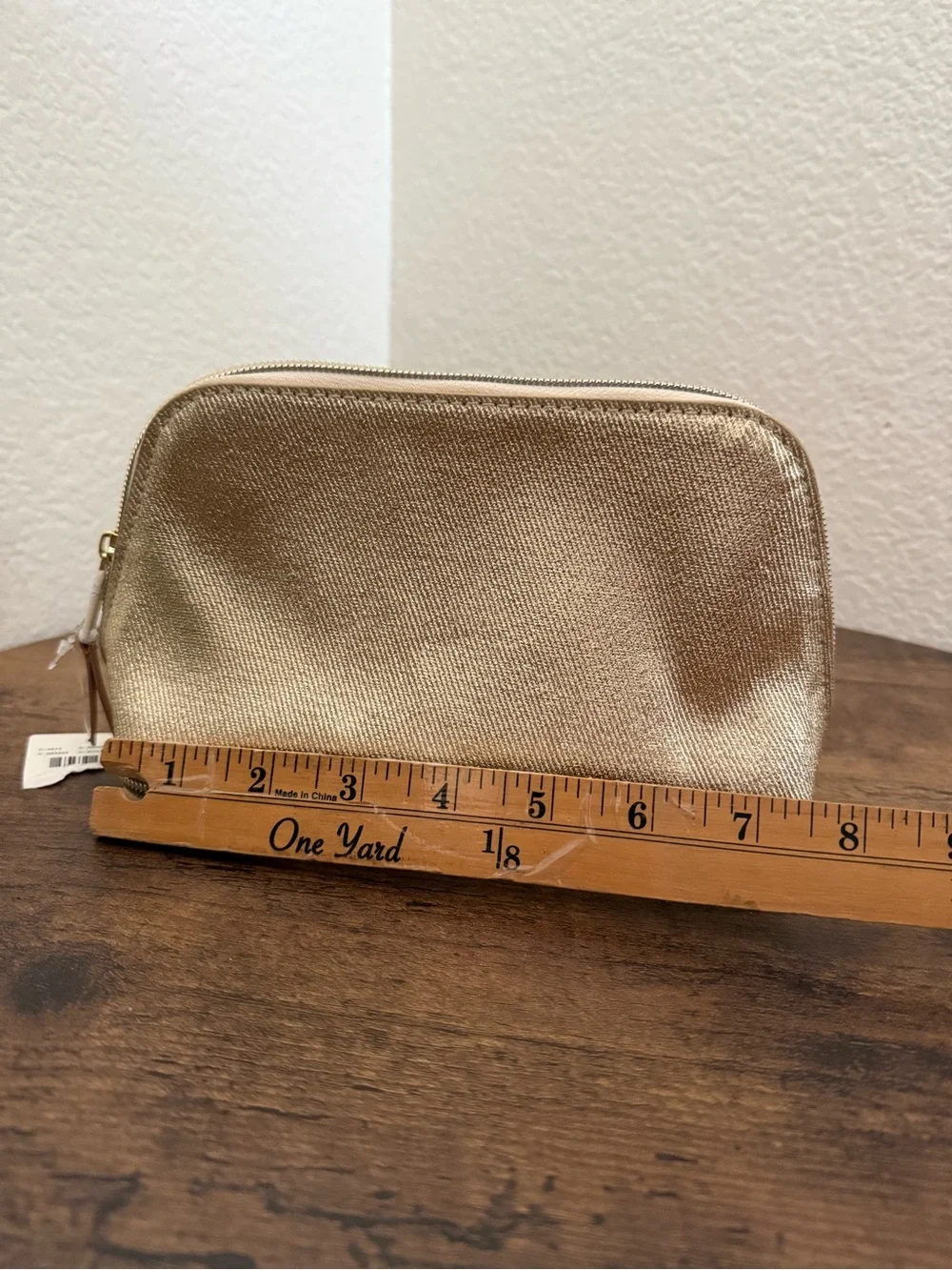 Anthropologie Artist Atelier Make Up Bag Emily Grady Dodge Gold